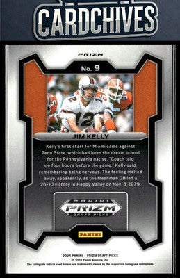 Jim Kelly 2024 Panini Prizm Draft Picks #9 Red Ice