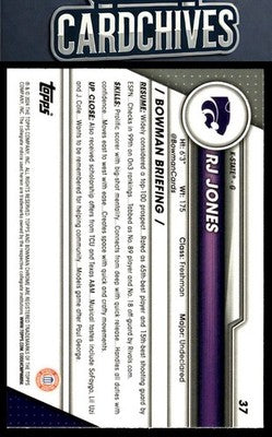 RJ Jones 2023-24 Bowman University Chrome #37 Pink Refractor