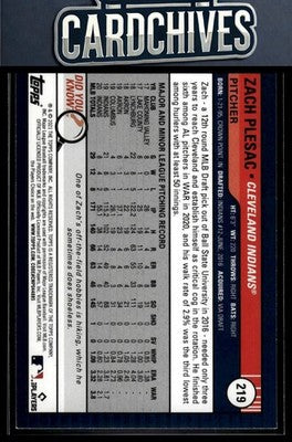 Zach Plesac 2021 Topps Big League #219 Orange