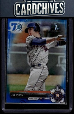 Joe Perez 2017 Bowman Draft #BDC-187 Chrome Bowman 70th Logo #/200 SN