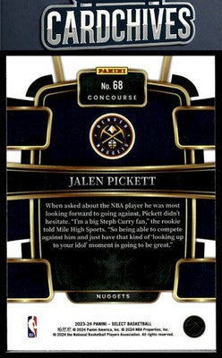 Jalen Pickett 2023-24 Panini Select #68 Rookie RC