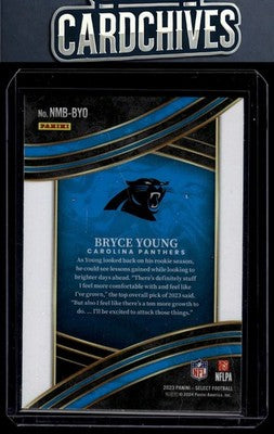 Bryce Young 2023 Panini Select #NMB-BYO Select Numbers