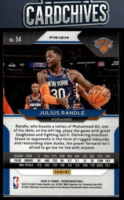 Julius Randle 2020-21 Panini Prizm #54 Orange Ice Prizms