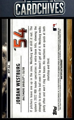 Jordan Westburg 2023 Bowman #BTP-54 Bowman Scouts Top 100