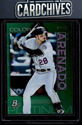 Nolan Arenado 2020 Bowman Platinum #31 Green #/99 SN