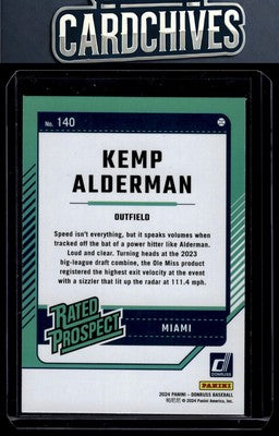 Kemp Alderman 2024 Donruss #140 Laser