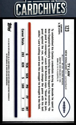 Ty Law 2024 Topps Chrome #123 X-Fractor