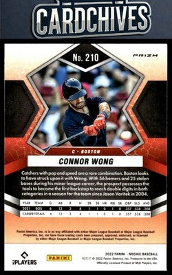 Connor Wong 2022 Panini Mosaic #210 Reactive Orange Mosaic