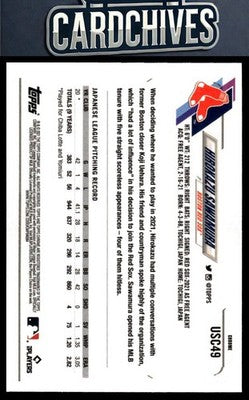 Hirokazu Sawamura 2021 Topps Chrome Update #USC49 Purple Refractor Rookie RC