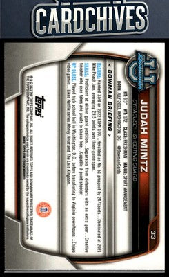Judah Mintz 2022-23 Bowman University Chrome #33