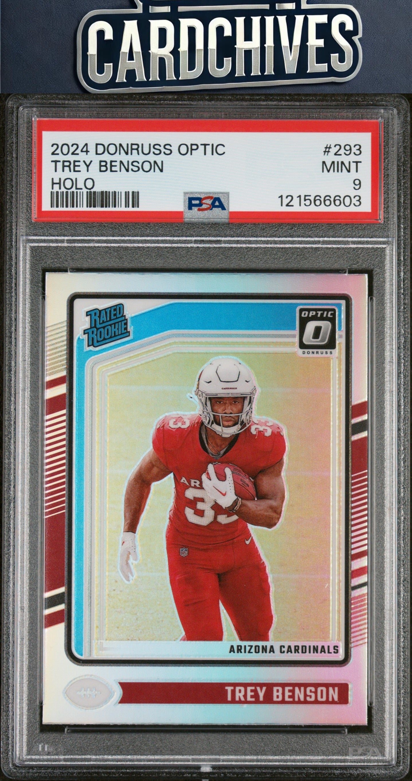 Trey Benson 2024 Donruss Optic #293 Holo PSA 9 MINT POP 1