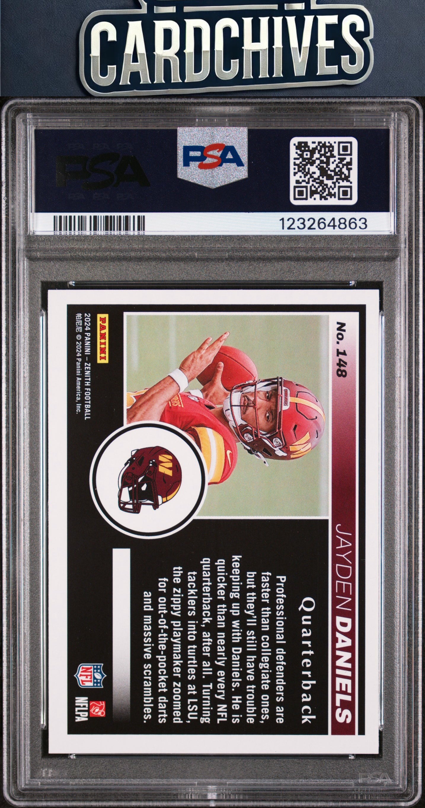 Jayden Daniels 2024 Panini Zenith #148 Retail PSA 8 NM-MT