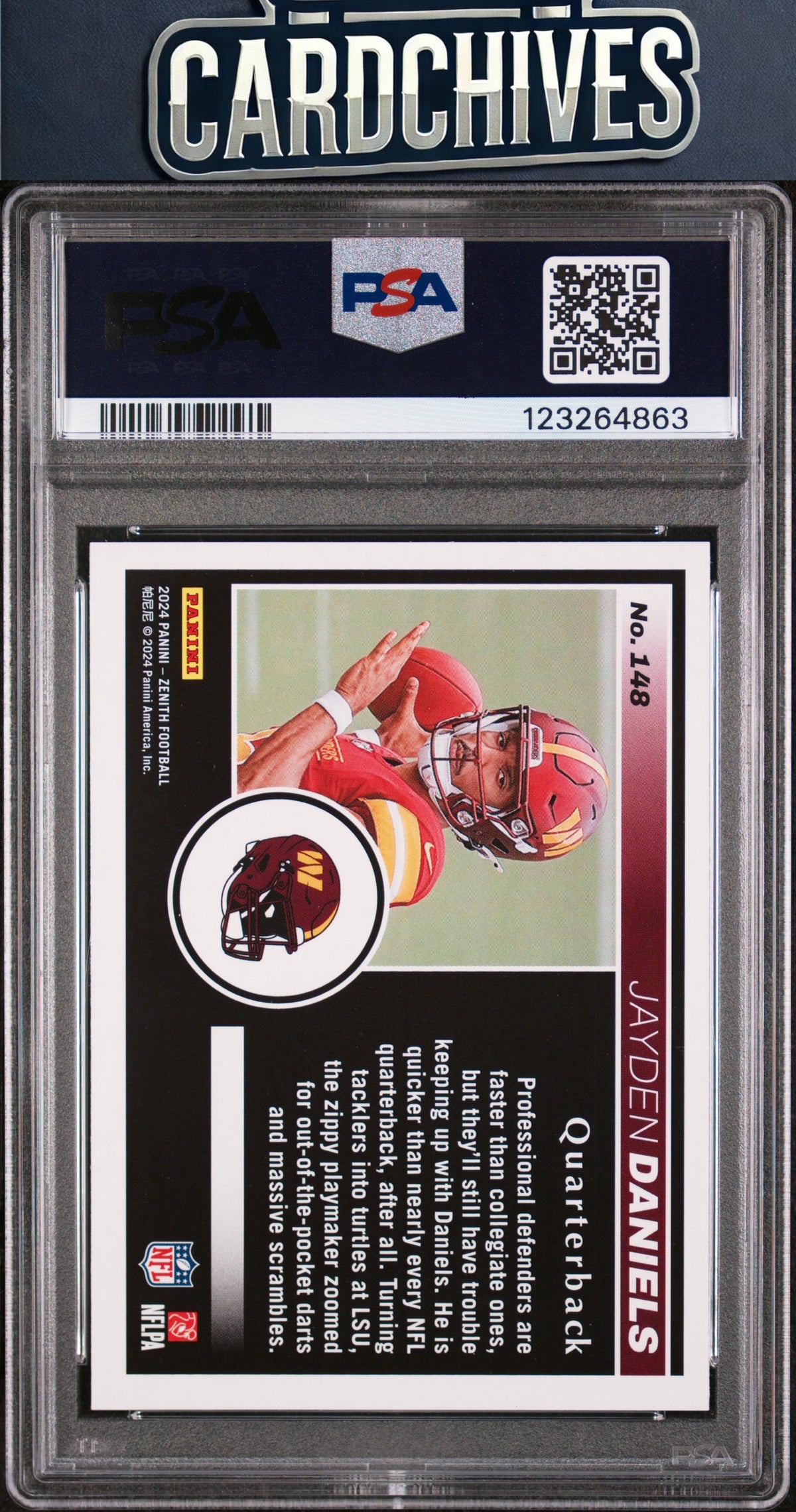 Jayden Daniels 2024 Panini Zenith #148 Retail PSA 8 NM-MT