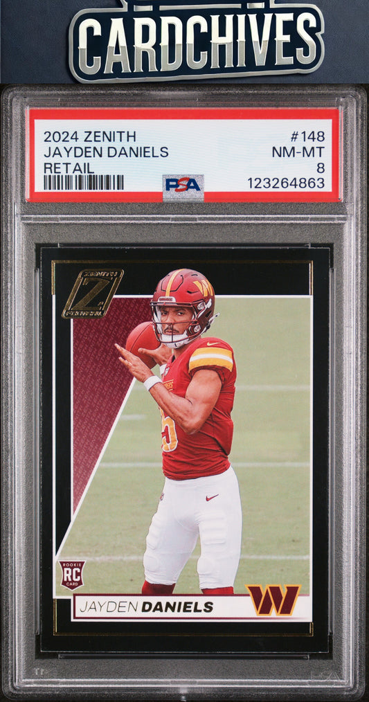 Jayden Daniels 2024 Panini Zenith #148 Retail PSA 8 NM-MT