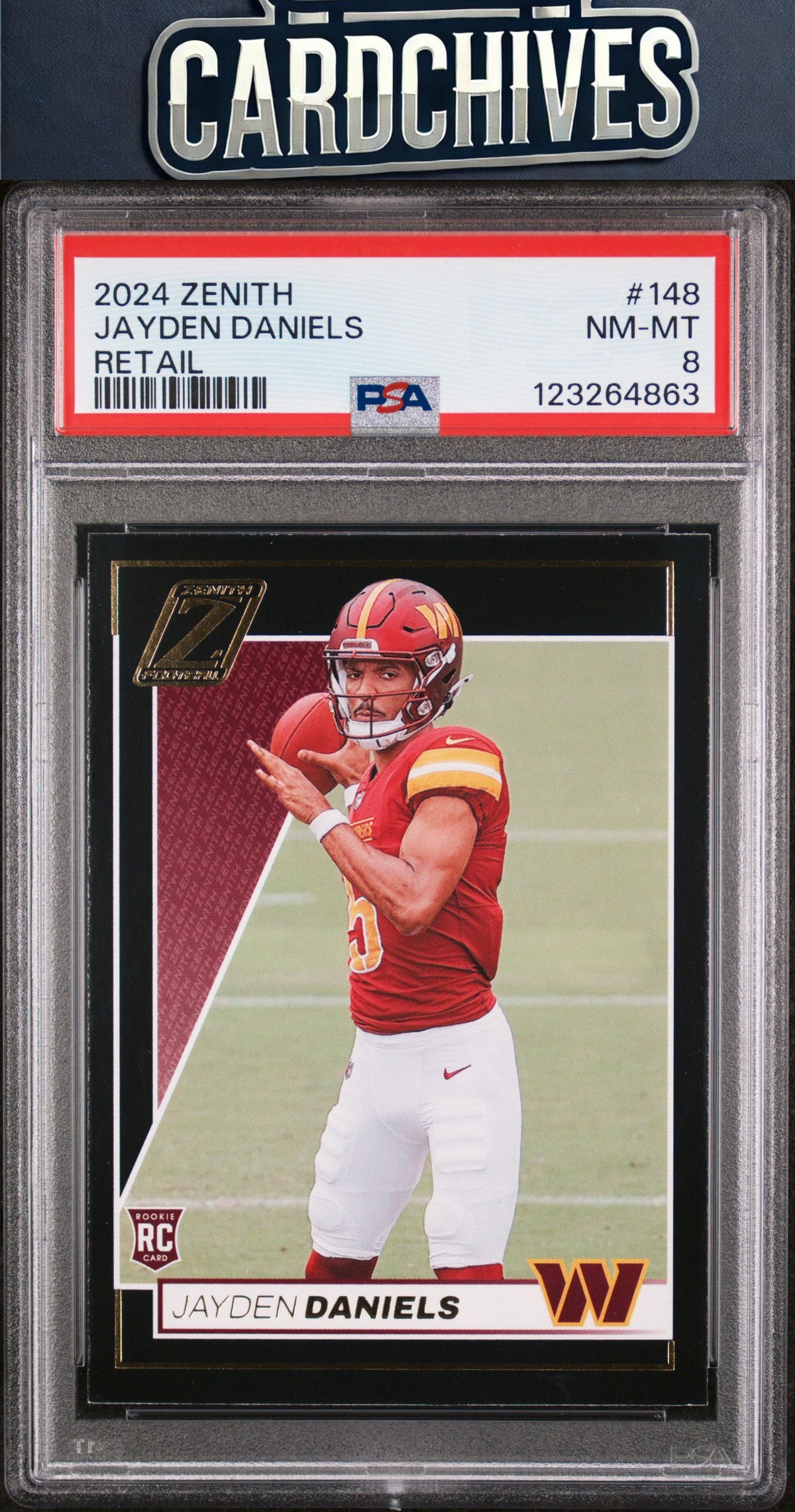 Jayden Daniels 2024 Panini Zenith #148 Retail PSA 8 NM-MT