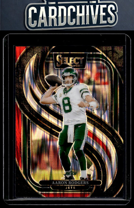 Aaron Rodgers 2024 Panini Select #126 Black & Red Prizm Shock
