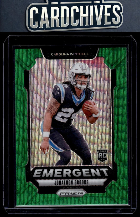 Jonathon Brooks 2024 Panini Prizm #9 Emergent Green Prizm