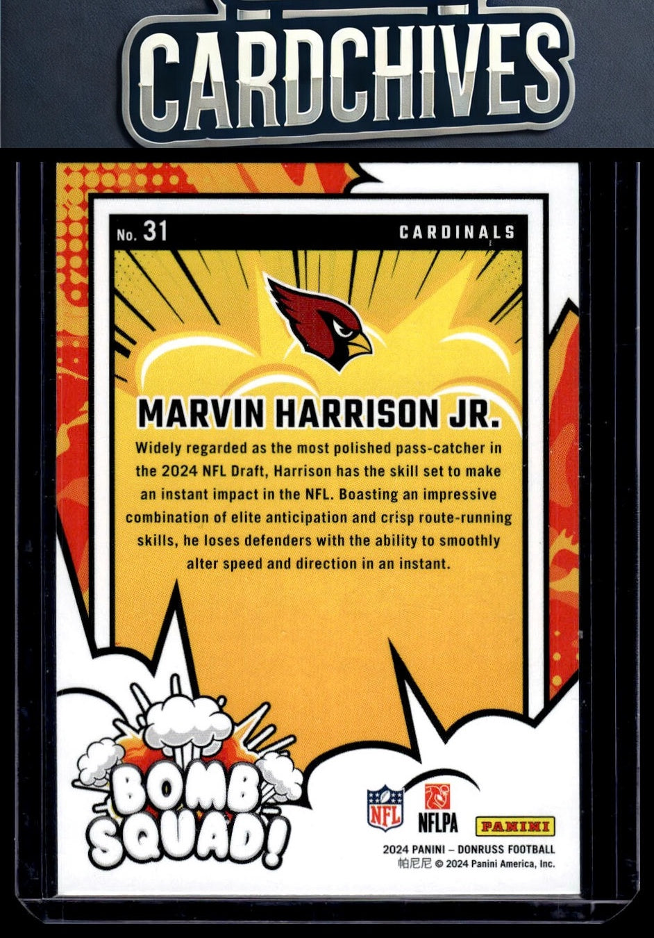 Marvin Harrison Jr. 2024 Donruss #31 Bomb Squad