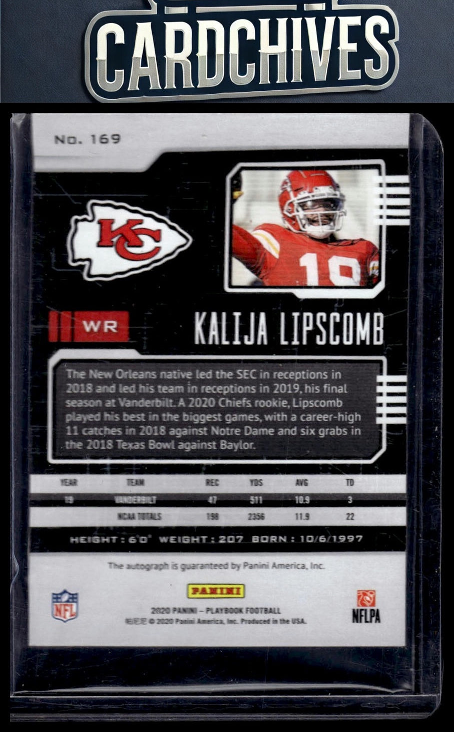 Kalija Lipscomb 2020 Panini Playbook #169 Rookies Signatures Rookie Auto RC,AU