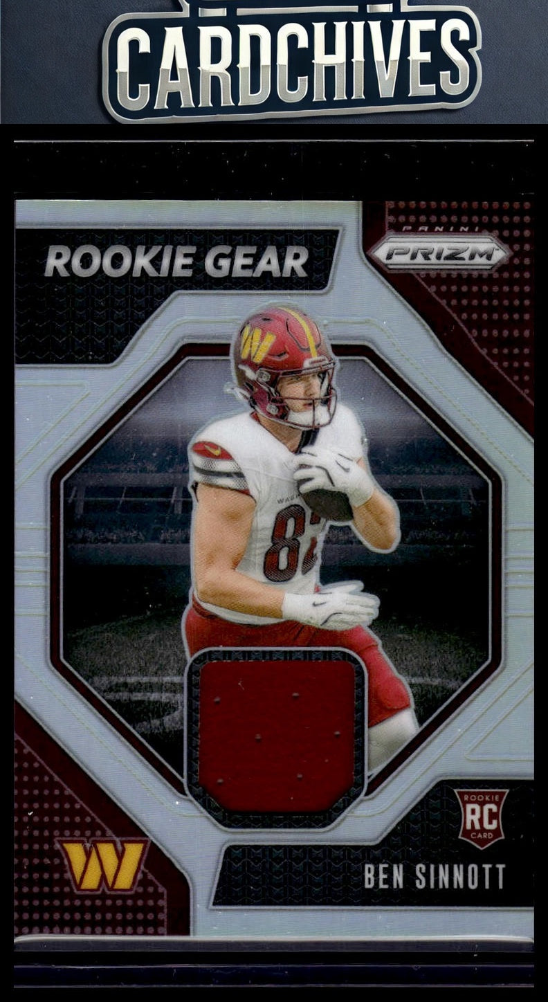 Ben Sinnott 2024 Panini Prizm #RG-BST Rookie Gear SILVER MEM