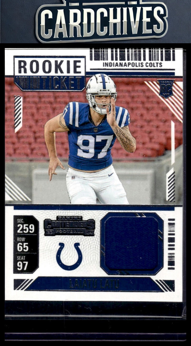 Laiatu Latu 2024 Panini Contenders #RTS-LLU Rookie Ticket Swatches MEM