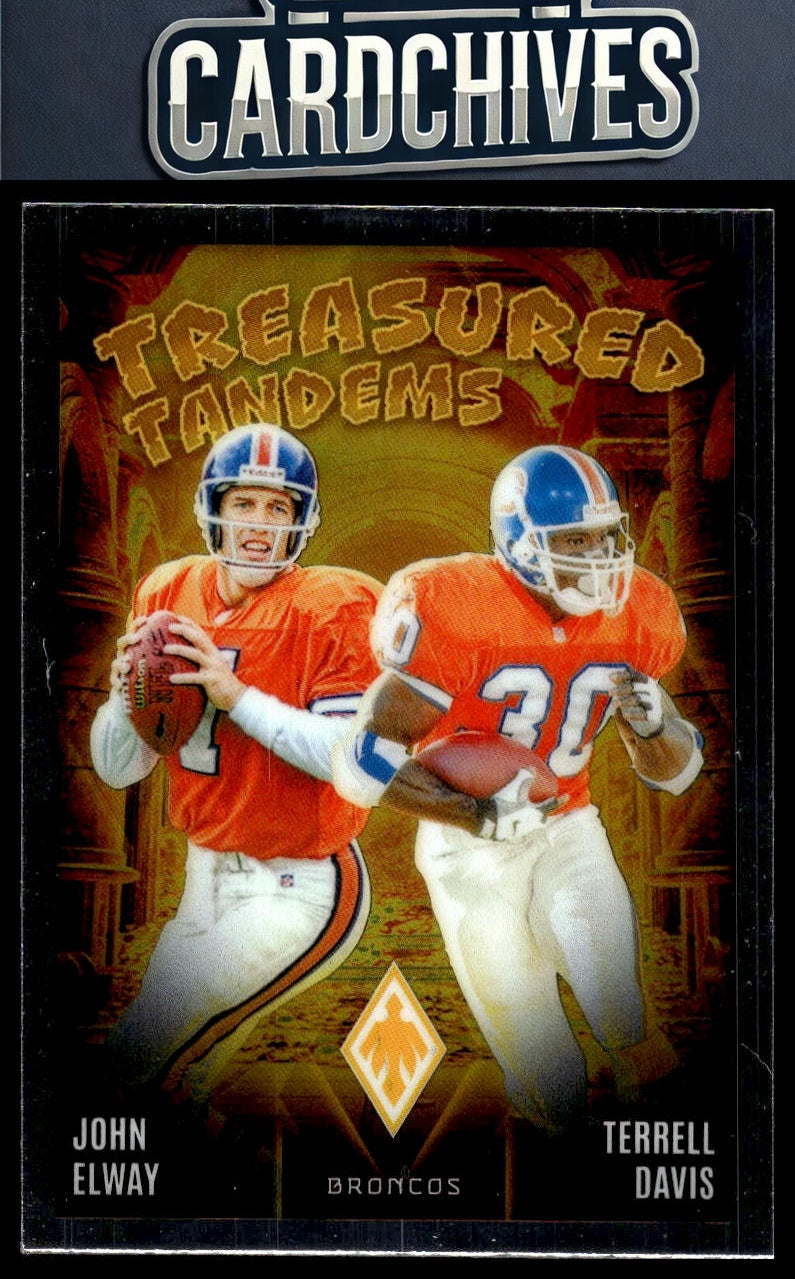 John Elway / Terrell Davis 2024 Panini Phoenix #TT-DEN Treasured Tandems