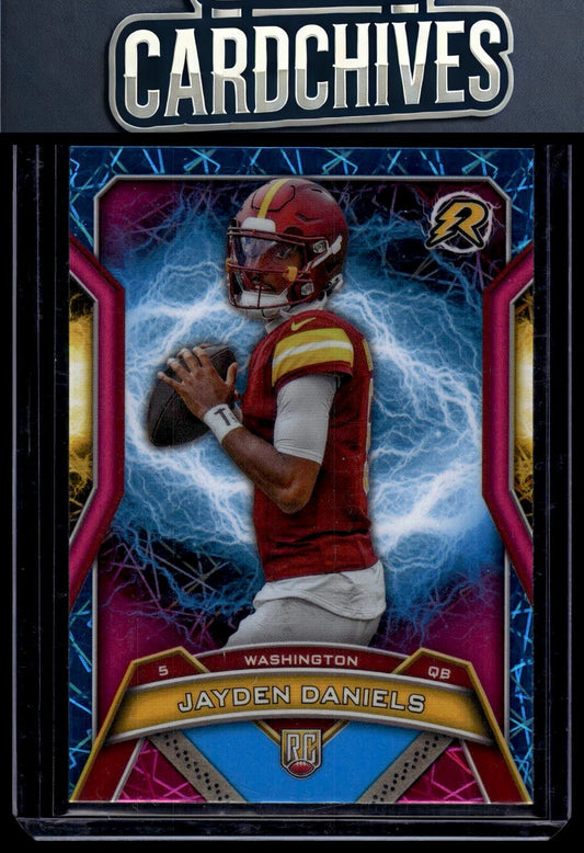 Jayden Daniels 2024 Topps Resurgence #196 Sky Blue & Pink Shock Rookie RC