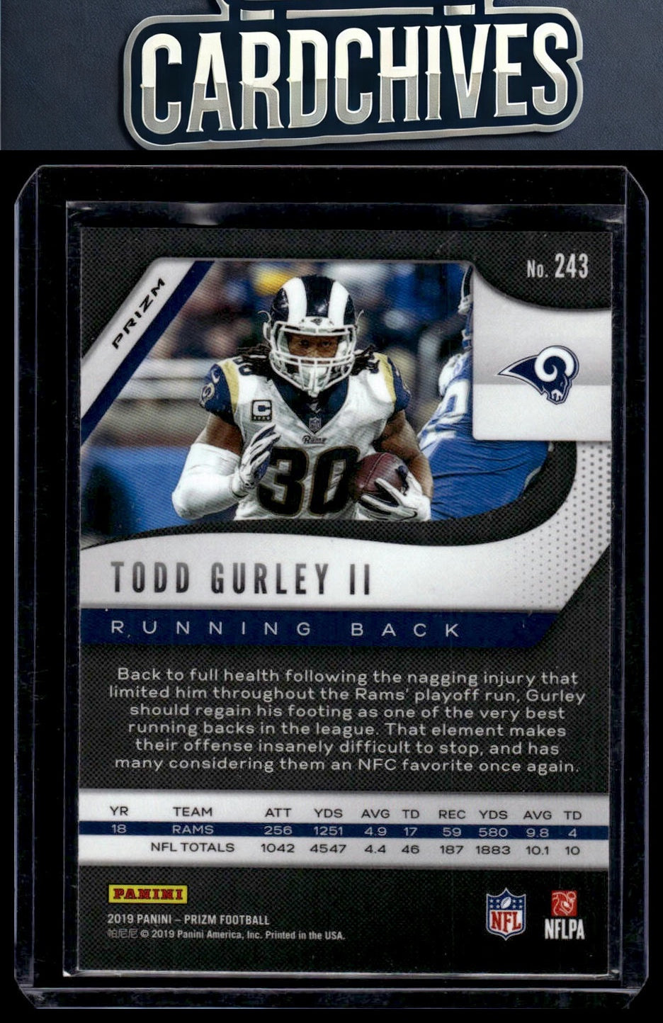 Todd Gurley II 2019 Panini Prizm #243 Red White and Blue