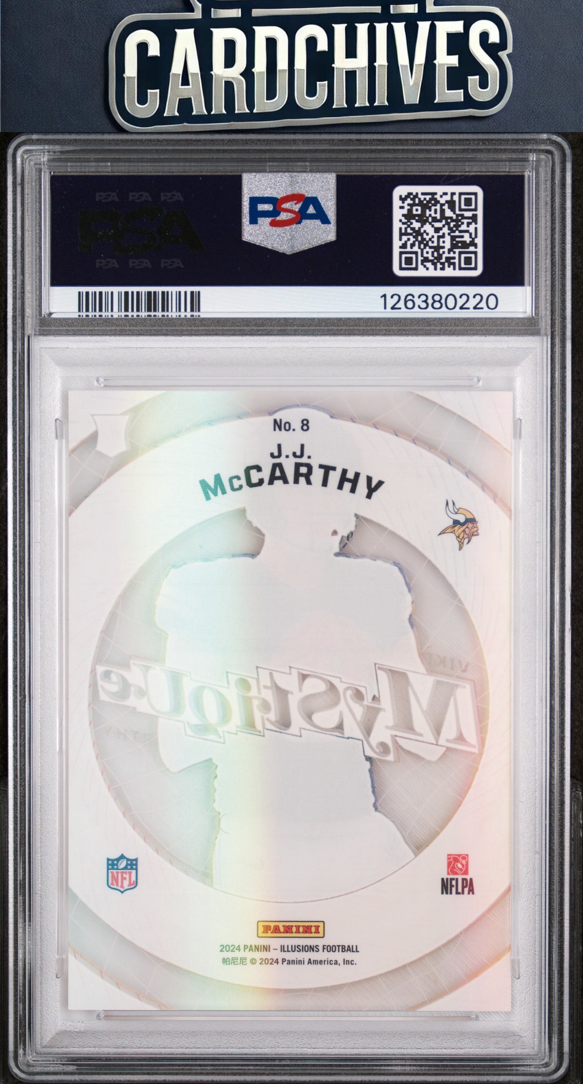 J.J. McCarthy 2024 Panini Illusions #8 Mystique Rainbow PSA 10 GEM MT POP 2 🔥