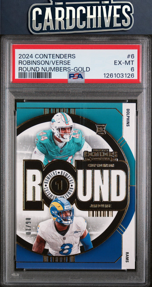 Chop Robinson / Jared Verse PSA 2024 Panini Contenders #6 Round Numbers Gold