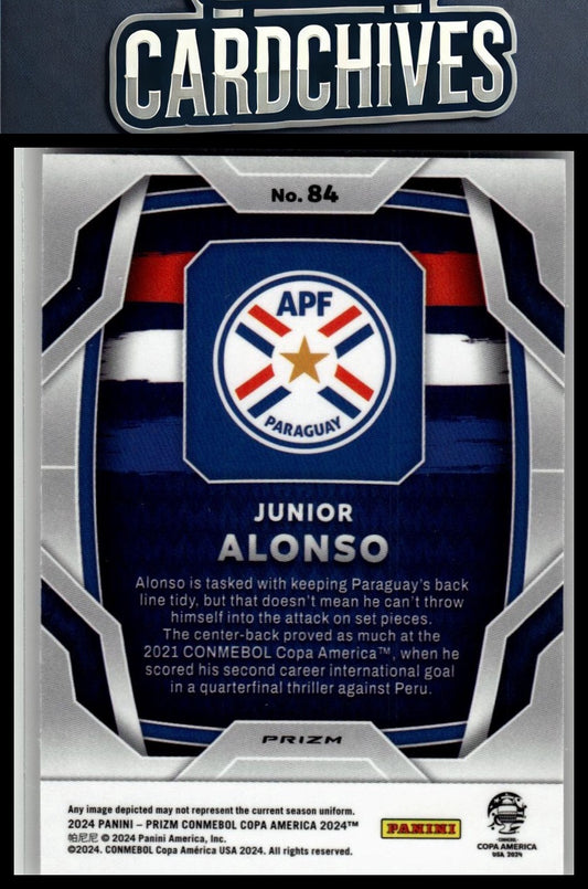 Junior Alonso 2024 Panini Prizm CONMEBOL Copa America #84 Pulsar Rookie