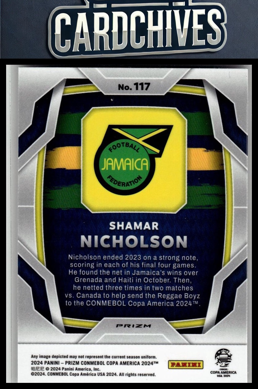 Shamar Nicholson 2024 Panini Prizm CONMEBOL Copa America #117 Pulsar Rookie