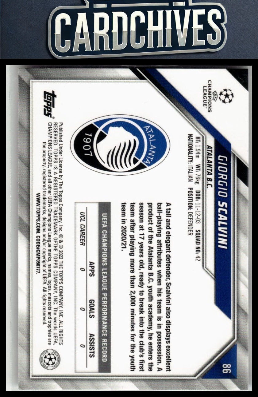 Giorgio Scalvini 2021-22 Topps UEFA Champions League #86 Rookie