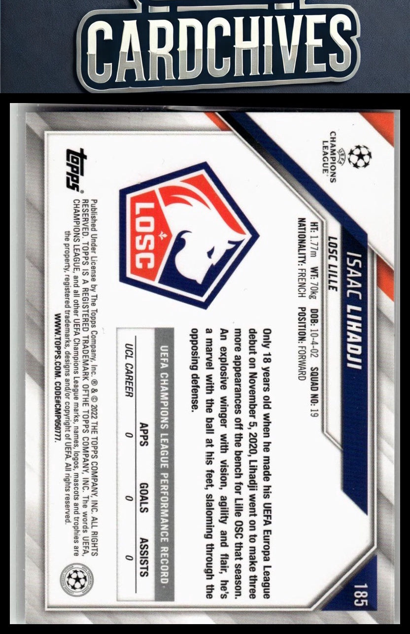 Isaac Lihadji 2021-22 Topps UEFA Champions League #185 Starball Foil Rookie