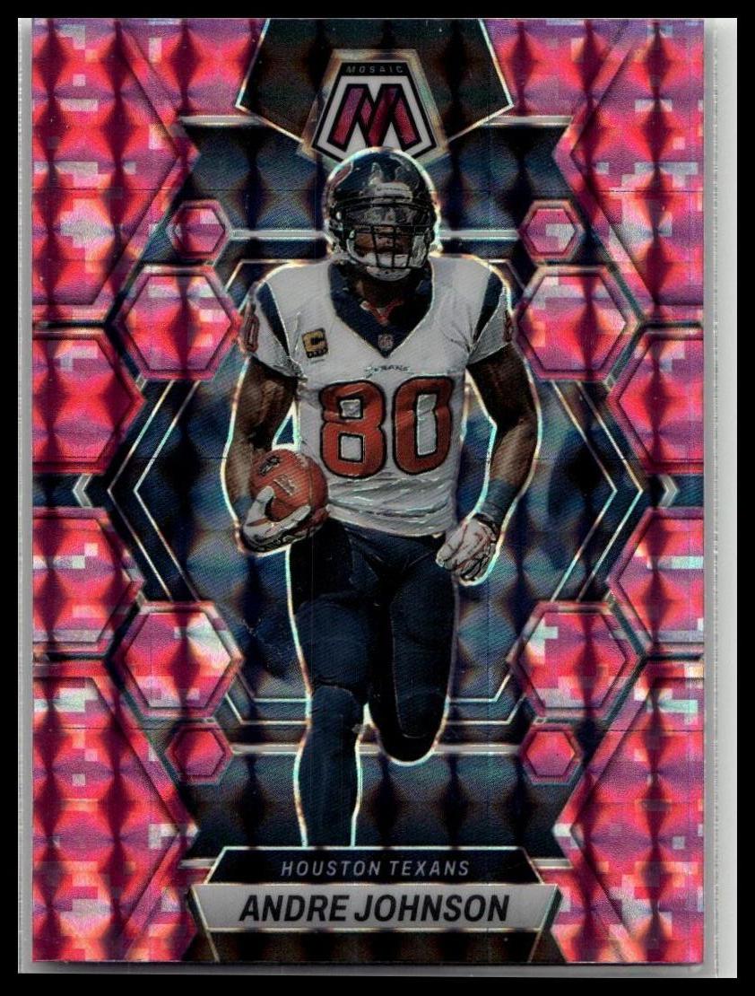 Andre Johnson 2023 Panini Mosaic #92 Camo Pink Mosaic