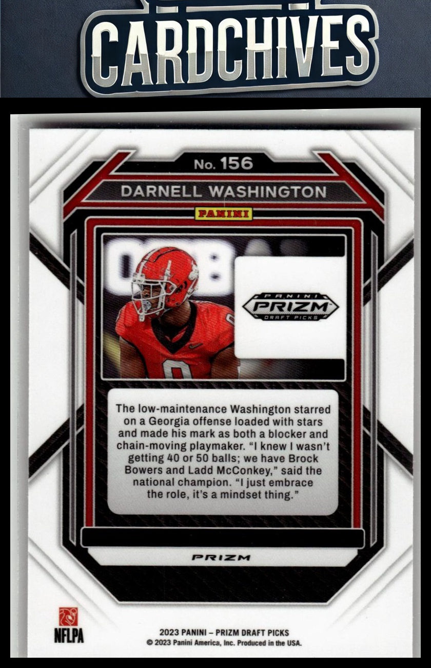 Darnell Washington 2023 Panini Prizm Draft Picks #156 Prizms Red Ice