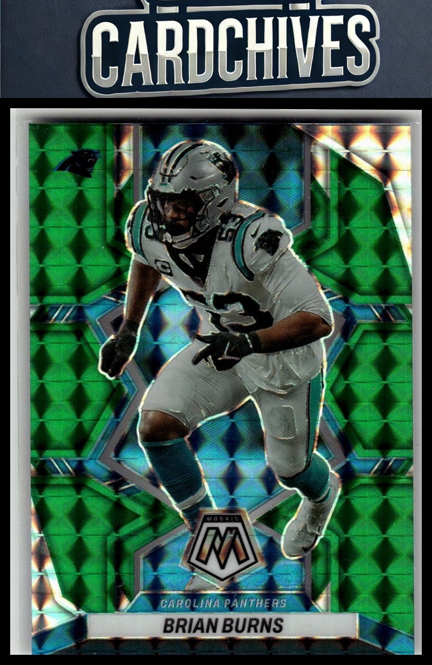 Brian Burns 2022 Panini Mosaic #234 Mosaic Green