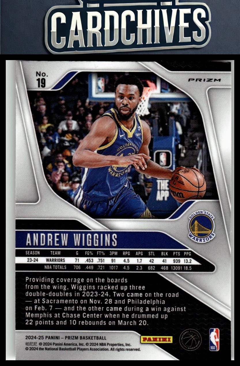 Andrew Wiggins 2024-25 Panini Prizm #19 Prizms Ice