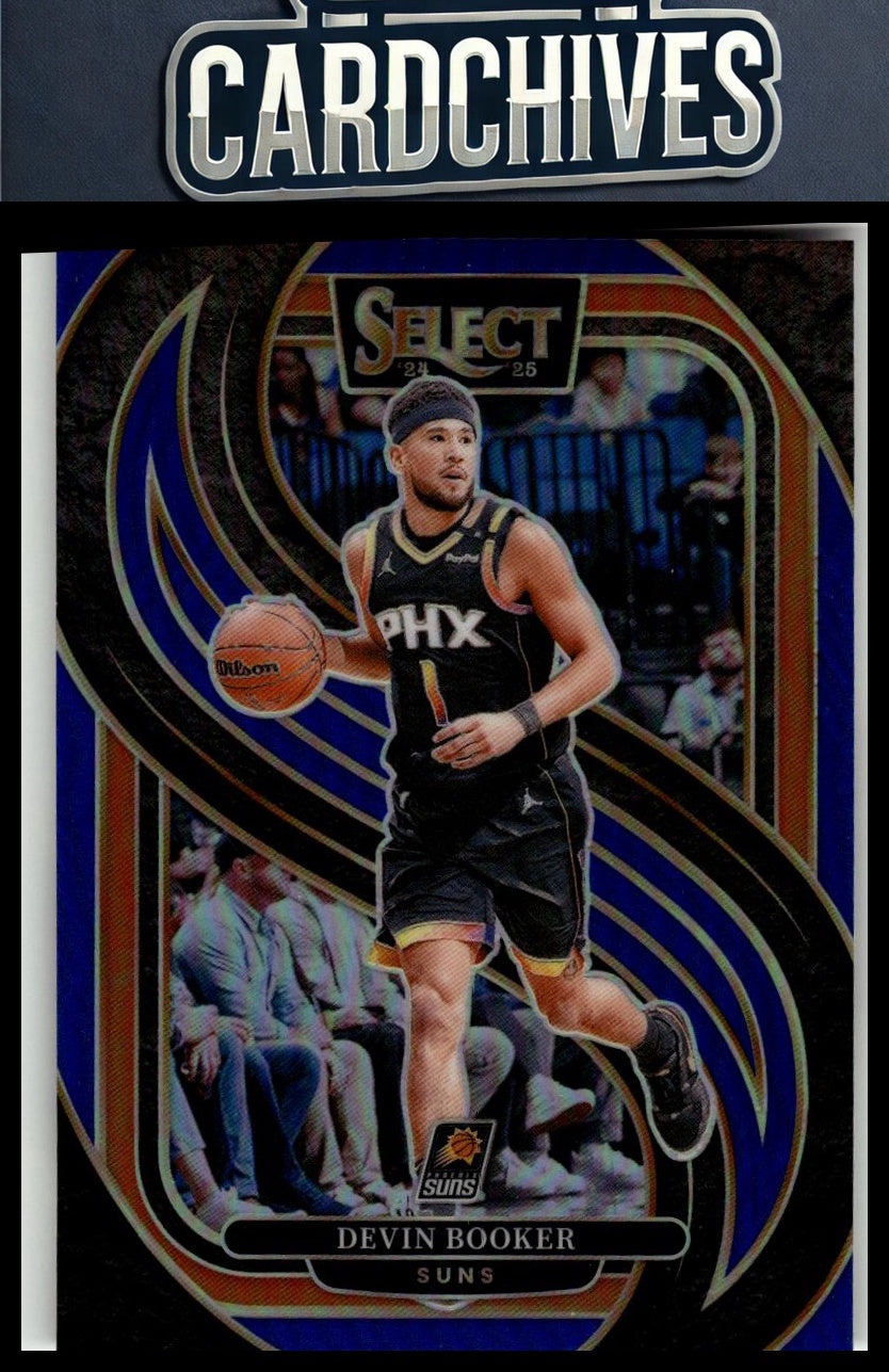 Devin Booker 2024-25 Panini Select #139 Blue Prizm