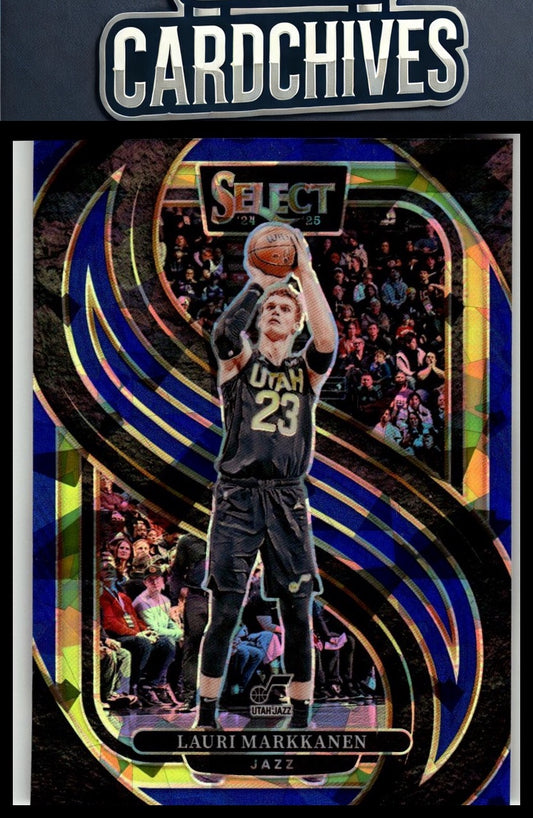 Lauri Markkanen 2024-25 Panini Select #136 Blue Cracked Ice Prizm