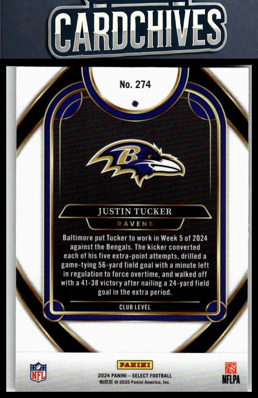 Justin Tucker 2024 Panini Select #274