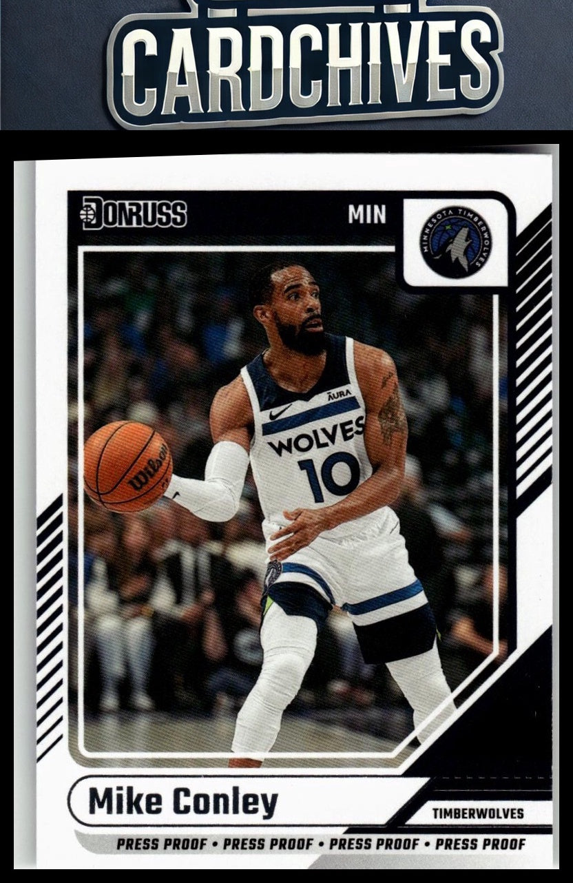 Mike Conley 2024-25 Donruss #94 Press Proof Silver