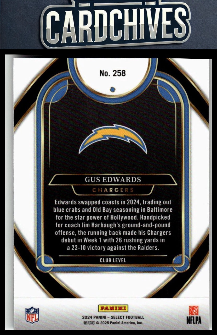 Gus Edwards 2024 Panini Select #258