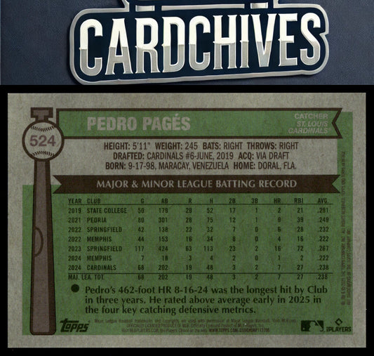 Pedro Pagés 2025 Topps Heritage #524 Chrome
