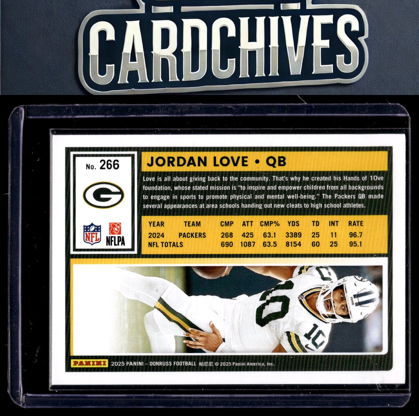 Jordan Love 2025 Donruss #266 Press Proofs Blue