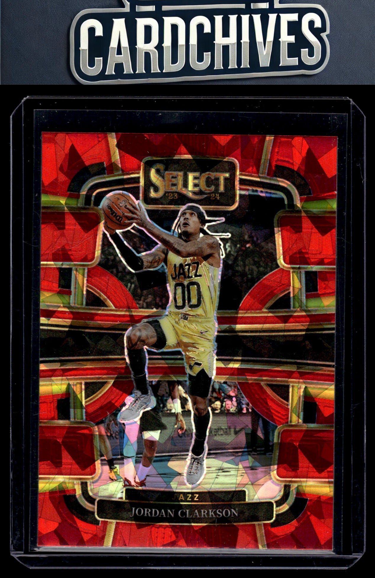 Jordan Clarkson 2023-24 Panini Select #33 Red Cracked Ice Prizms