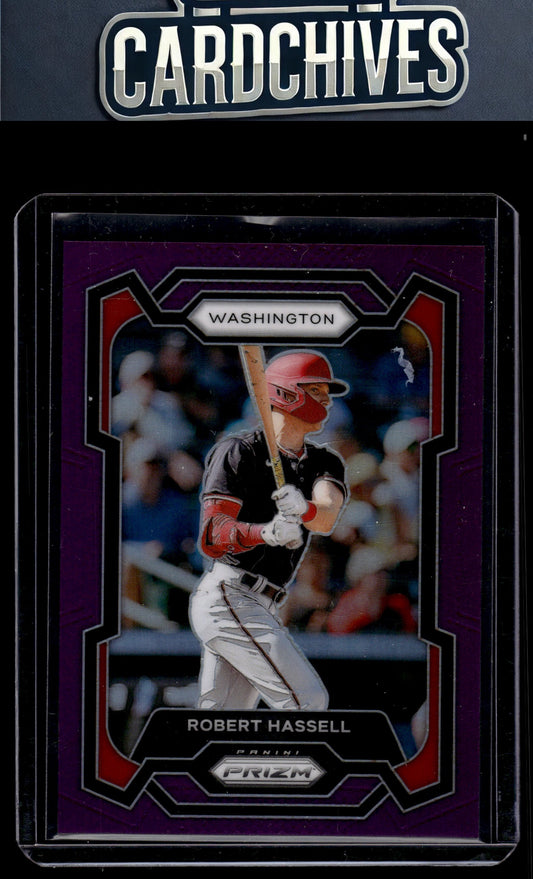 Robert Hassell 2024 Panini Prizm #194 Purple Prizms #/99 SN