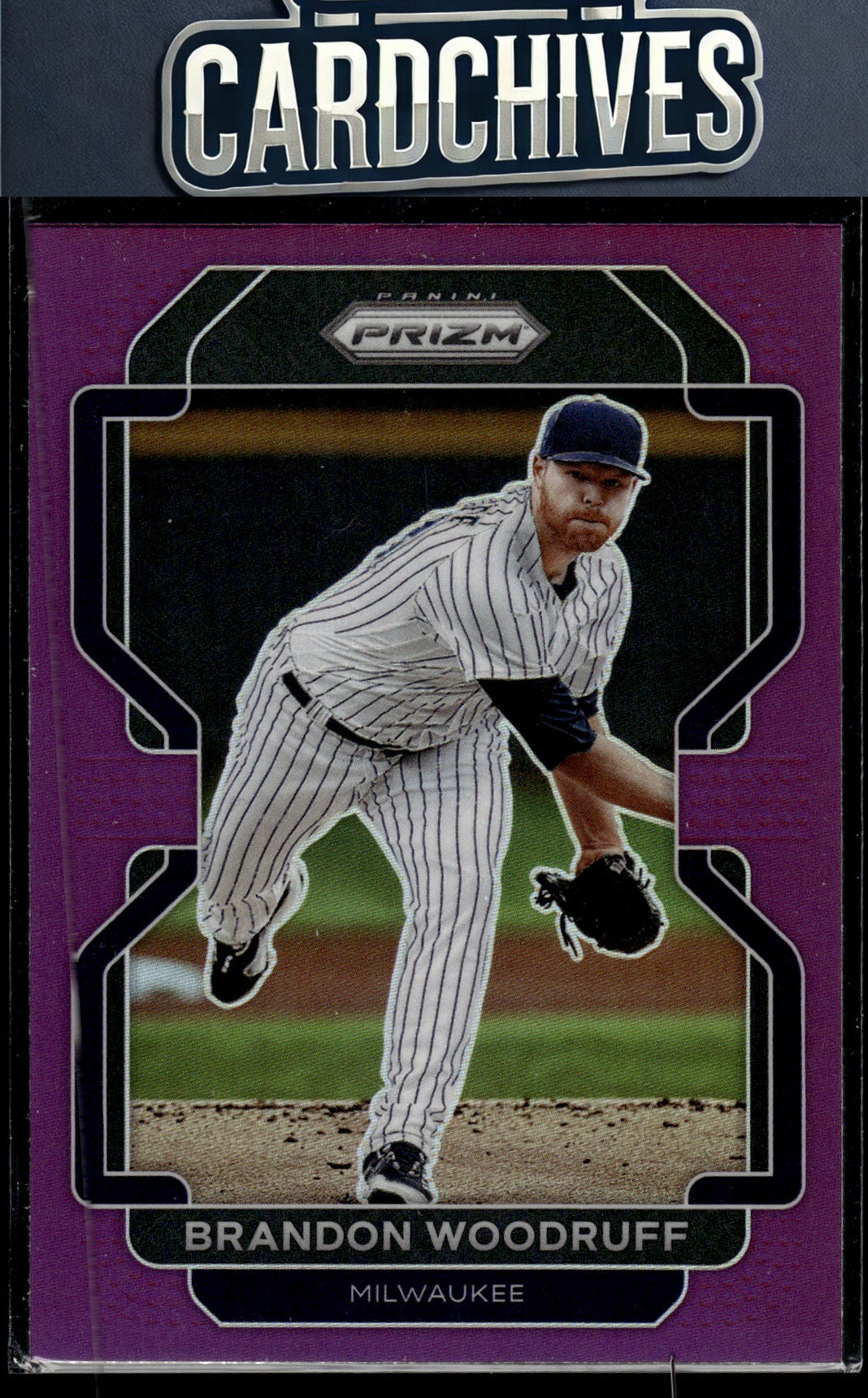 Brandon Woodruff 2022 Panini Prizm #179 Purple Prizm