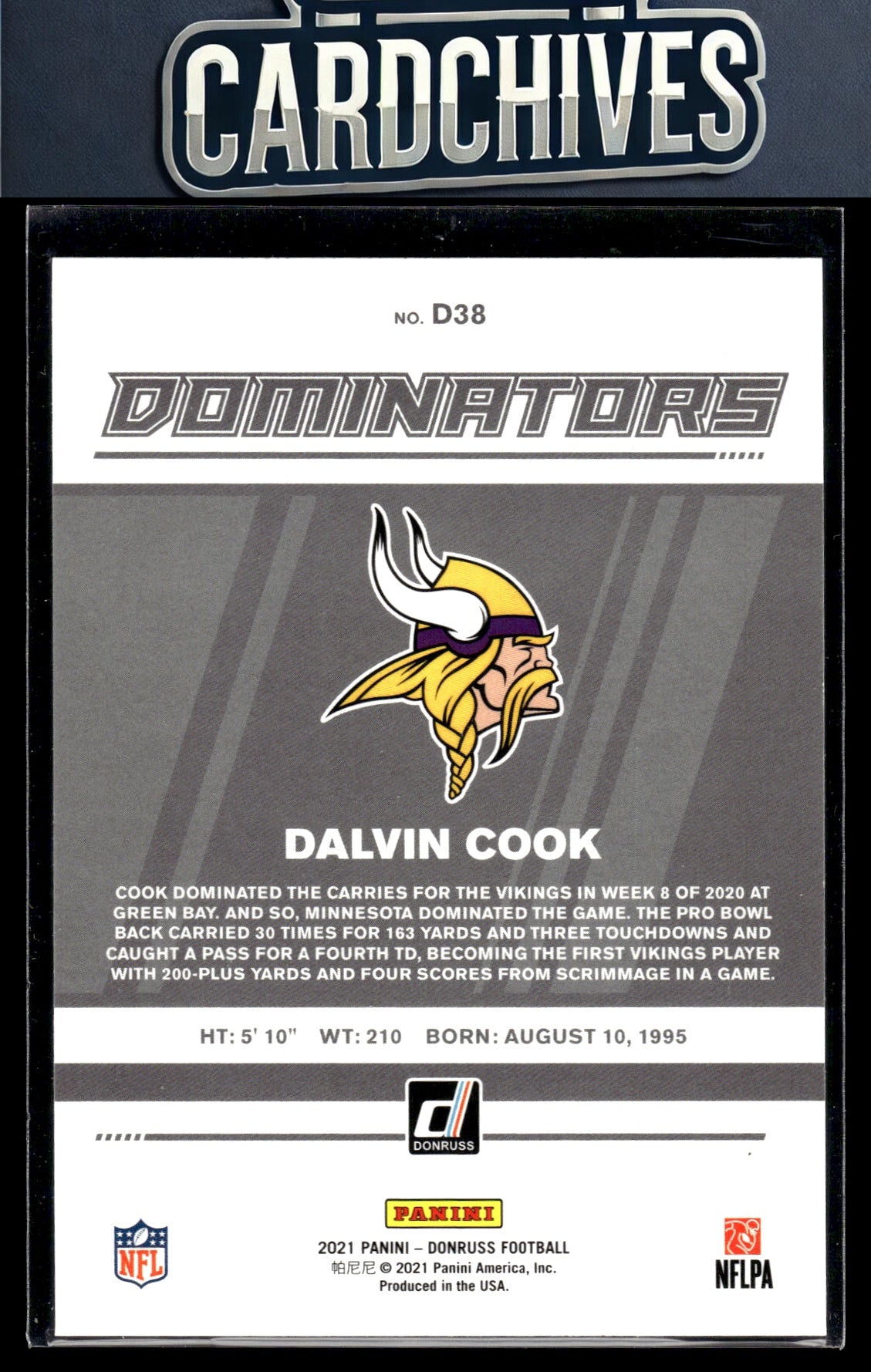 Dalvin Cook 2021 Donruss #D38 Dominators