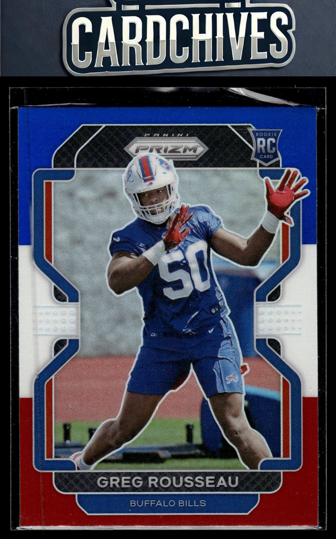 Greg Rousseau 2021 Panini Prizm #434 Red White and Blue Rookie RC